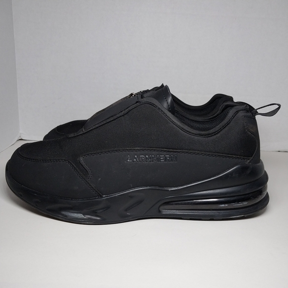 Larnmern Slip On Womens Sz 9 Mens Sz 7.5 Work Shoes non slip Black Zip Closure - Picture 6 of 16